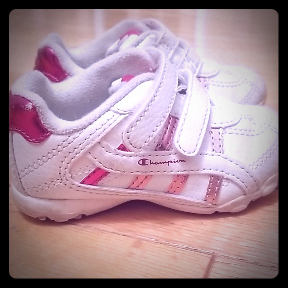Champion Toddler Sneakers - 4W, White/Pink